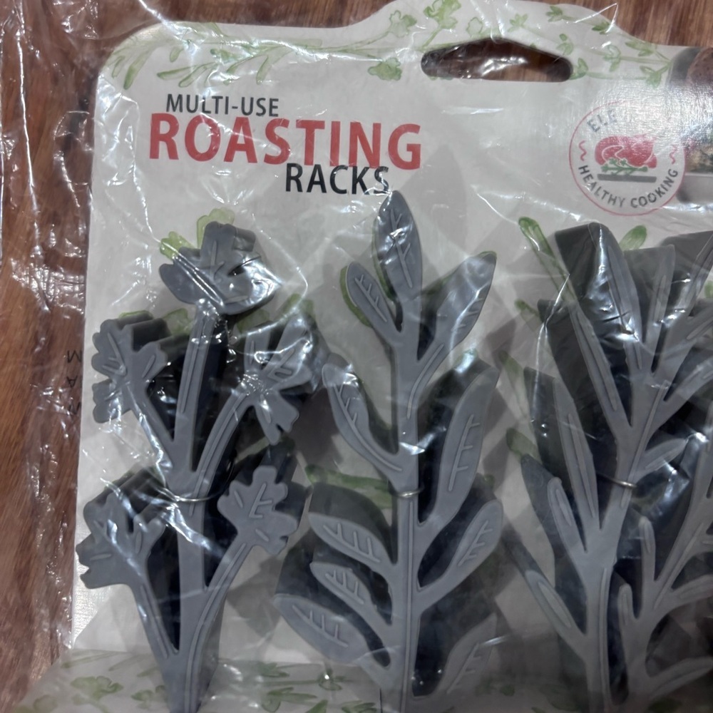 Talisman Designs Multiuse Roasting Rack - Gray Leaf Design - Picture 2 of 3